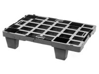 Kleine kunststof display pallet 600x400x140mm - nestbaar