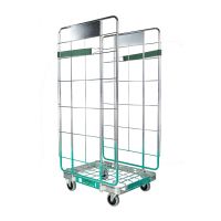 2-heks rolcontainer 800x700x1700 mm - rubberen wielen