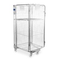 Gebruikte metalen nestbare antidiefstal rolcontainer 850x735x1690mm