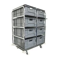 Orderverzamelwagen 1085x700x1170mm - inclusief 8 Euronorm bakken