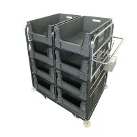 Orderverzamelwagen 1085x700x1170mm - inclusief 8 Euronorm grijpbakken