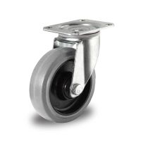 Zwenkwiel 125mm diameter met kogellager - PA / Rubber