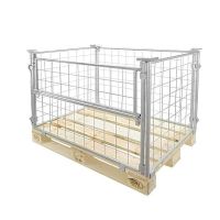 Inklapbare draadopzetwand 1200x800x800mm, verzinkt, 1 klapraam op de lange zijde