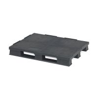 Zware kunststof pallet 1200x1000x150mm, gesloten dek - zonder rand