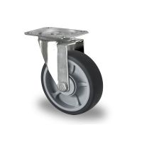 Zwenkwiel 125mm diameter met kogellager - PP /TPR