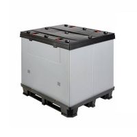 Kunststof palletbox inklapbaar 1220x1020x1180mm - afklikbare sledes